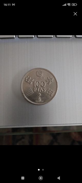 Moneda 100 Pesetas Mundial 82 España estrella 80