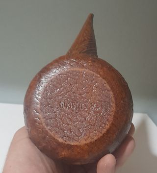 Porrón y Botella Cuero Años 70