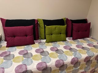 Funda edredón y 6 cojines por encargo cama de 90