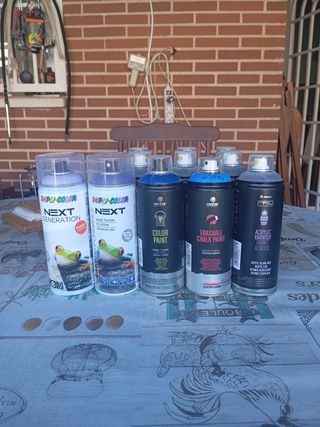 Lote Pinturas y Barniz Spray, 5 euros cada bote
