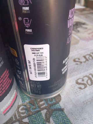 Lote Pinturas y Barniz Spray, 5 euros cada bote