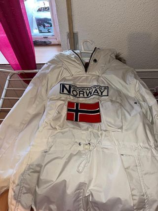 Abrigo Geographical Norway Blanco