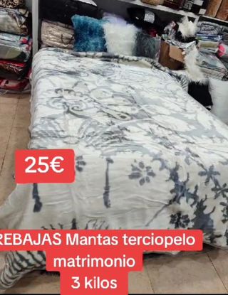Manta terciopelo 3kg oferta 210×240