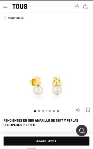 Pendientes Tous Perla y Oro 18k