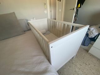 Cuna bebé 1.20m x 60cm + colchón tope de gama Ikea