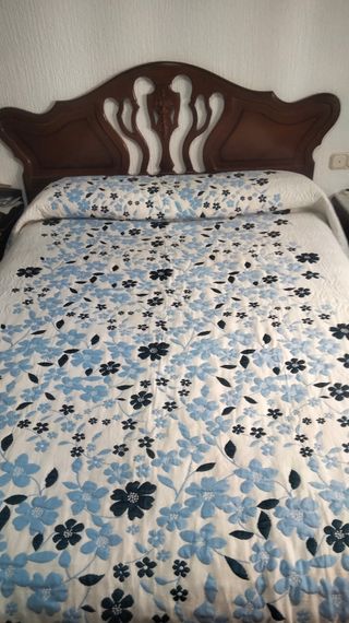 Colcha acolchada cama 135 floral