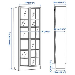 2 Vitrinas IKEA BILLY CON PUERTAS  como nuevas