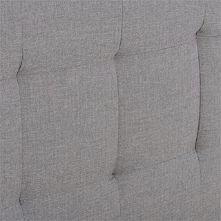 Cama tapizada gris