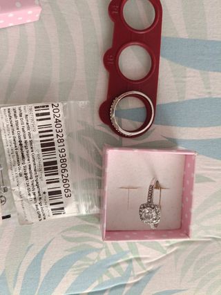 Anillos Talla 18 acero inoxidable con circonitas 