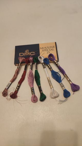 10 Madejas Hilo Mouline DMC Metalizado