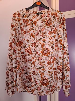 Blusa Encuentro Estampada Flores Talla M