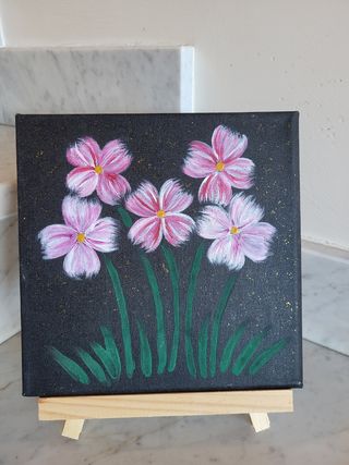 Quadro fiori rosa