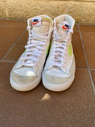 Zapatillas Nike Blazer Blancas y Verdes
