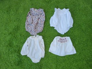 Bodys manguita floral y blanco T. única