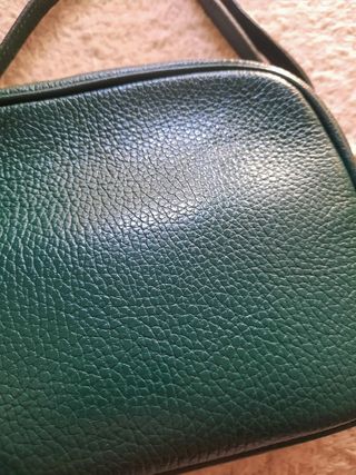 Bolso bandolera piel verde
