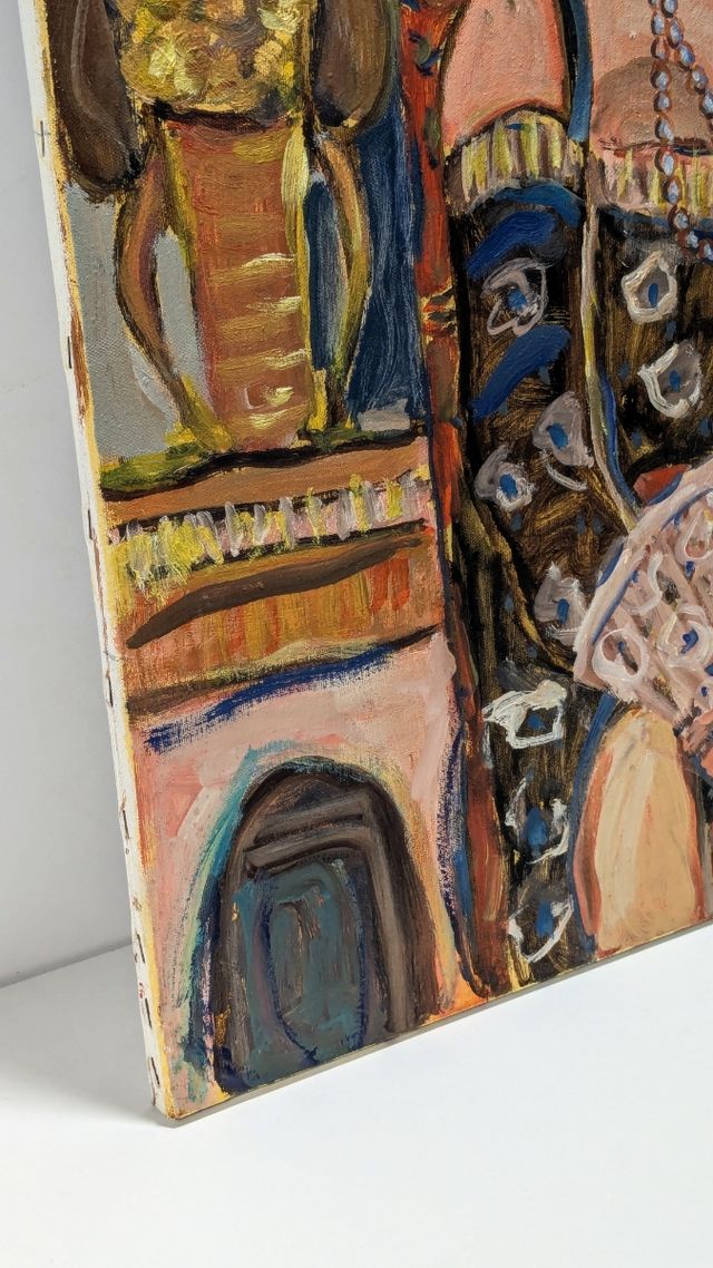 Llopis Beltrá óleo lienzo retrato expresionista