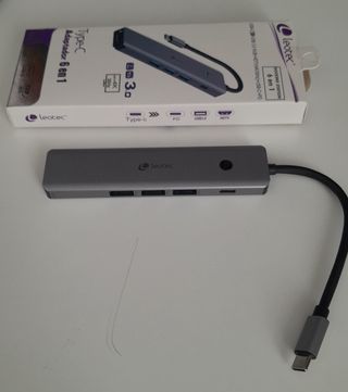 Adaptador Leotec USB-C 6 en 1
