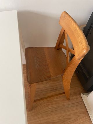 Silla alta madera Ikea para niños