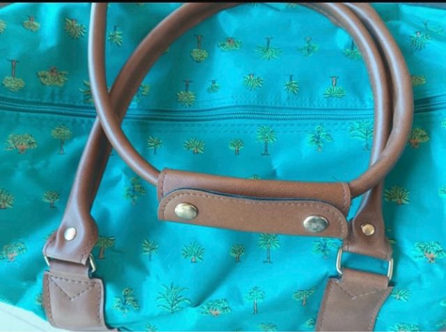 Borsone Naj Oleari con manici in pelle