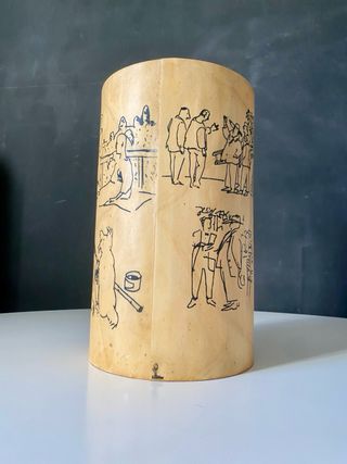 Lámpara de techo artesanal de madera