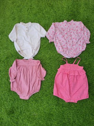 Lote 4 Bodys Bebé Elegantes
