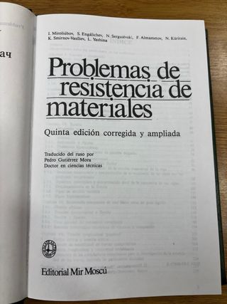 Problemas de Resistencia de Materiales - 6a ed