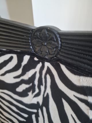 Silla Vintage Cebra Negra y Blanca