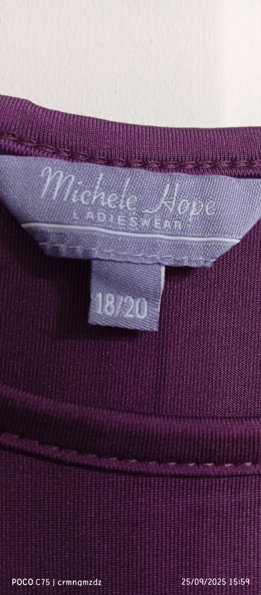 Conjunto 2 piezas floral morado y blanco