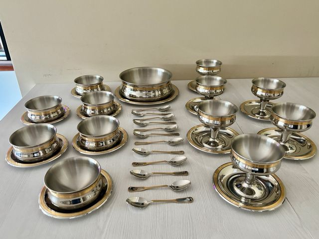 Juego Vajilla Postre Acero Inoxidable