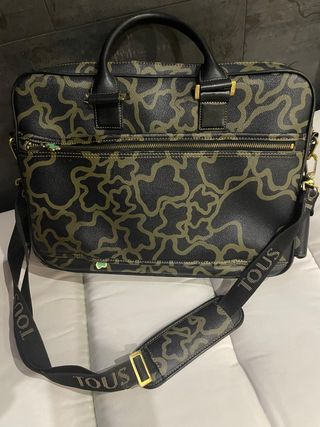Bolso maletín Tous Negro y Verde Oliva