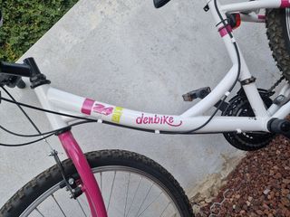 Bici niña 24 paseo Denbike blanca/rosa