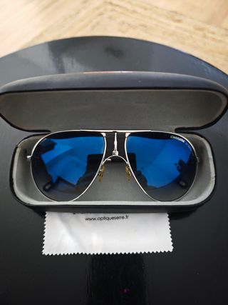 Gafas de sol Carrera aviador azul y dorado