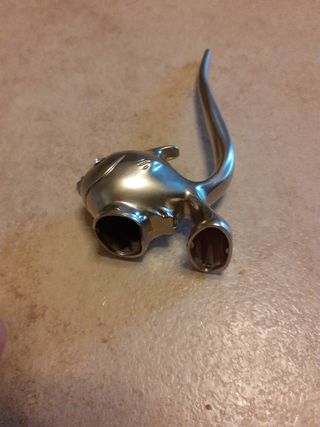 Porta anelli pesce metallo argento