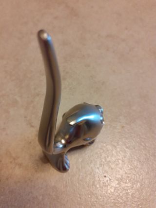 Porta anelli pesce metallo argento