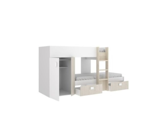 Cama litera con almacenaje