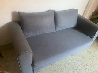 Sofá-cama gris azulado