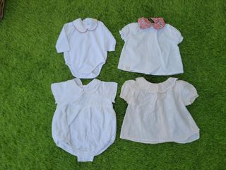 Lote Ropa Bebé Niña Blanca y Rosa