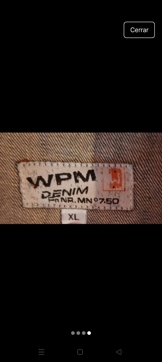 Chaqueta vaquera WPM hombre azul