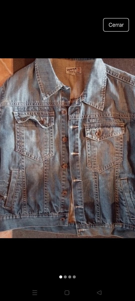 Chaqueta vaquera WPM hombre azul