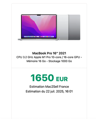 MacBook Pro 16 16GB RAM 1TB SSD