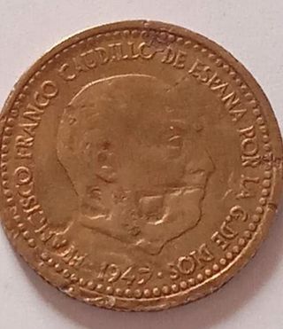 MONEDA 1 PESETA.1947.*49*.ERROR ACUÑACION.