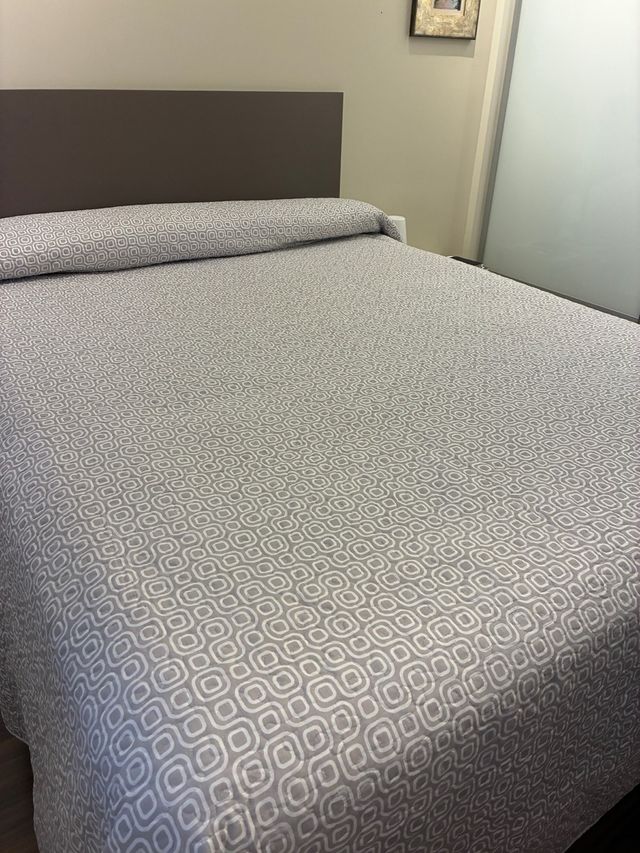 Colcha Cama reversible 150/160 Gris y Blanco