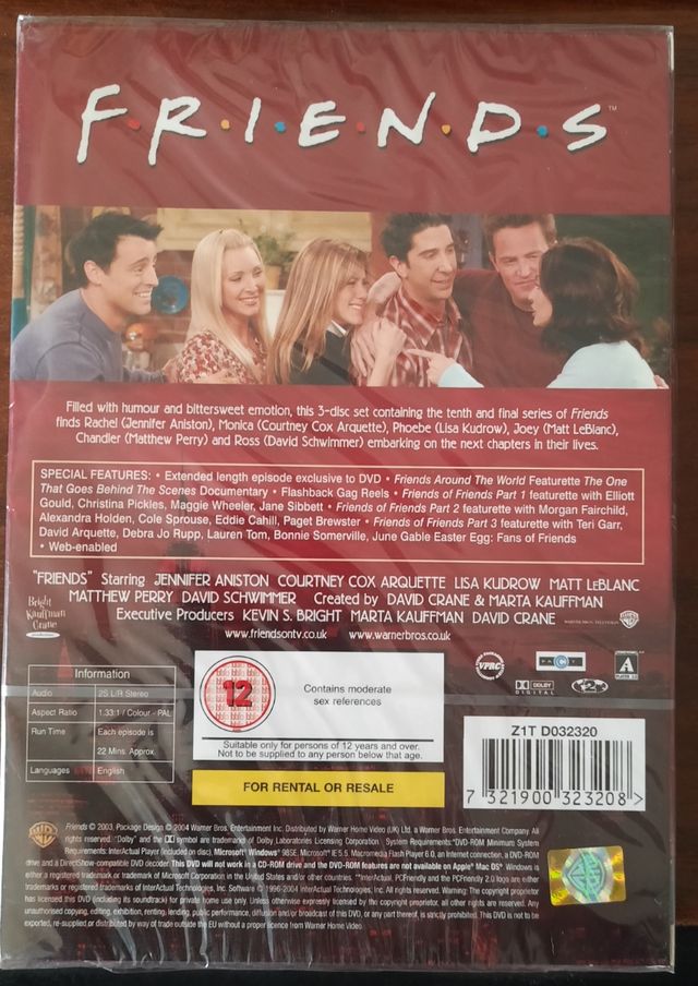 Friends - Pack DVD 10ª Temporada Sin Abrir