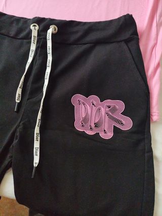 Conjunto Dior 2 Piezas Rosa y Negro