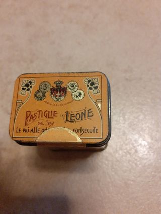 Scatola metallo vintage Pastiglie Leone