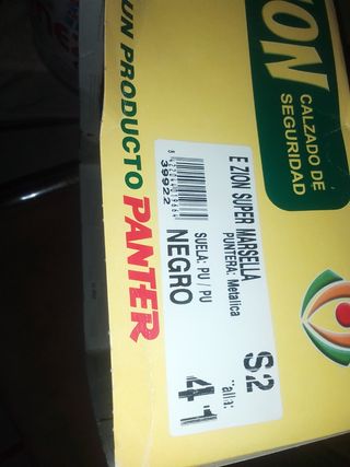 Botas de seguridad Panter Negras Talla 41