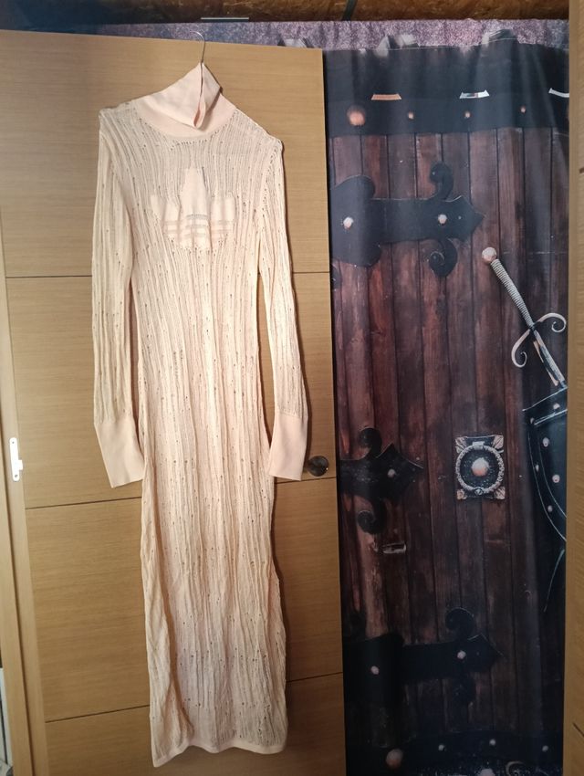 Vestido Adidas rosa cuello alto talla s