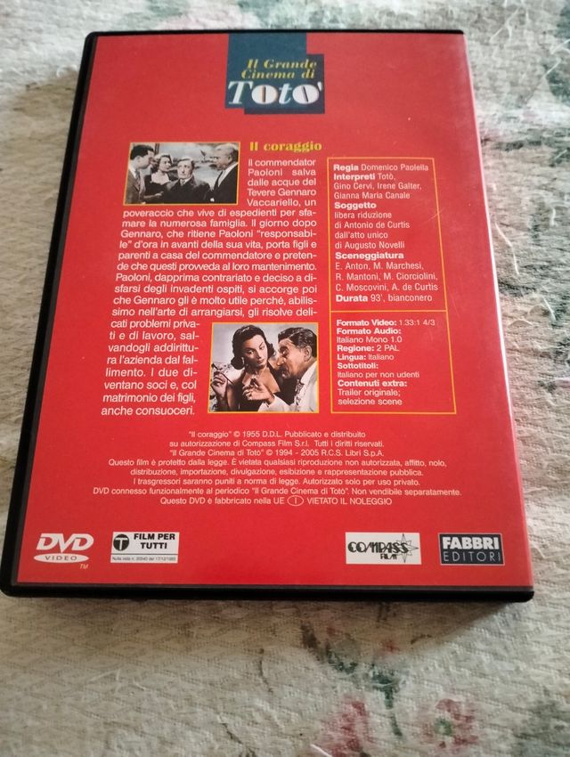 Il Grande Cinema di Toto: Il coraggio DVD