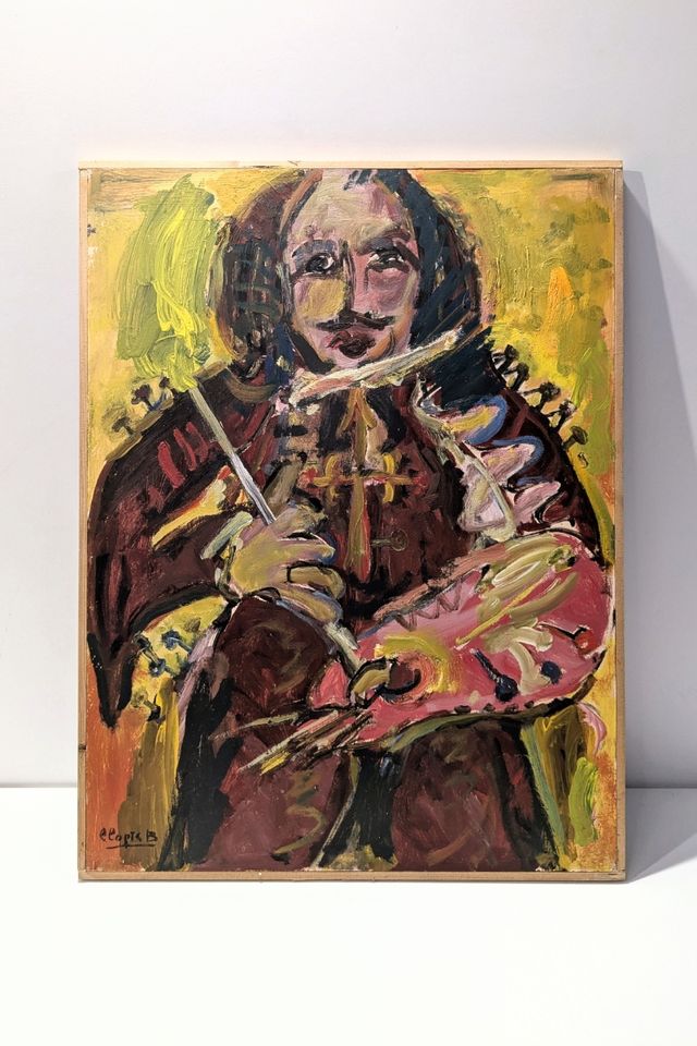 Llopis Beltrá óleo firmado retrato de Velázquez