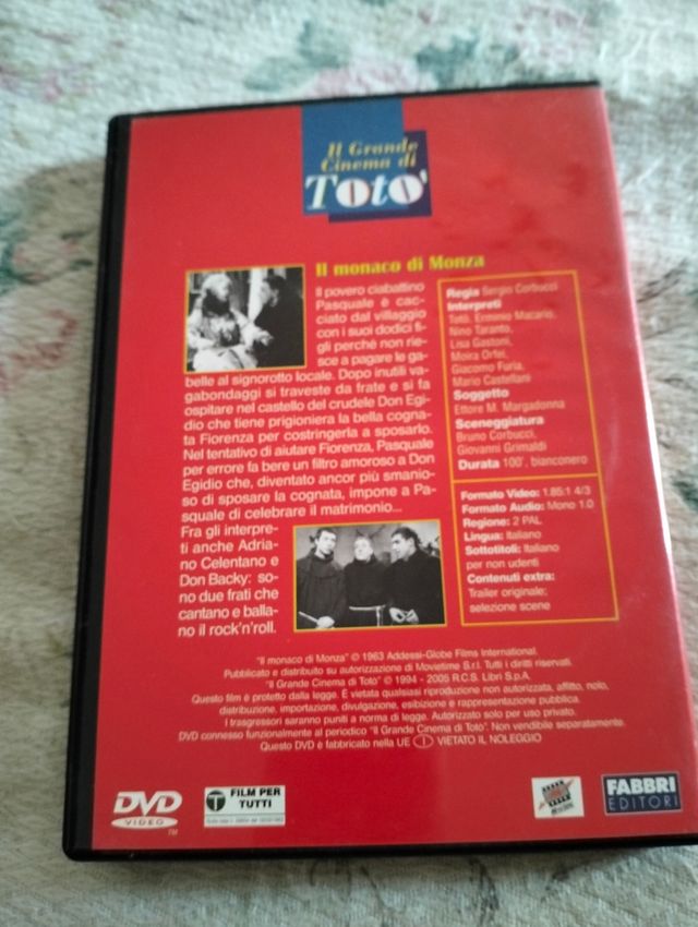 DVD Il Grande Cinema di Toto: Il Monaco di Monza